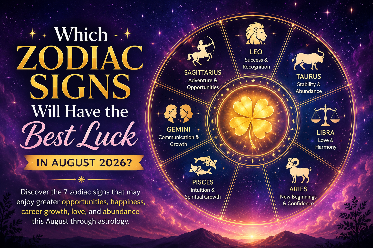 Which Zodiac Signs Will Have the Best Luck in August 2026?