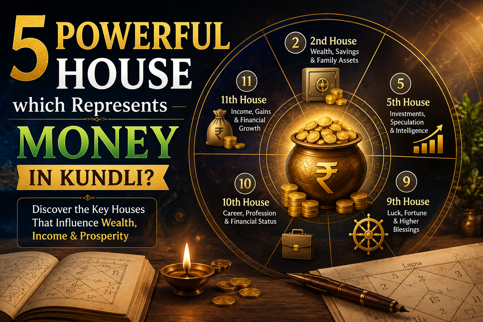 Five important Kundli houses associated with money and financial growth